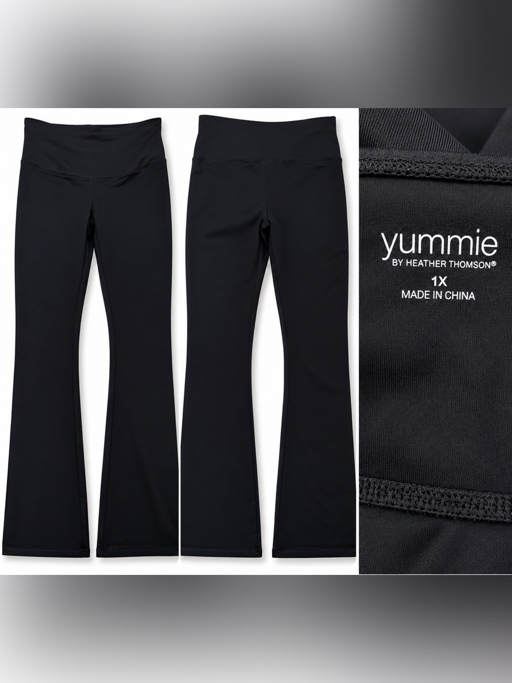 Yummie by Heather Thomson Black Boot Cut Flare Pants